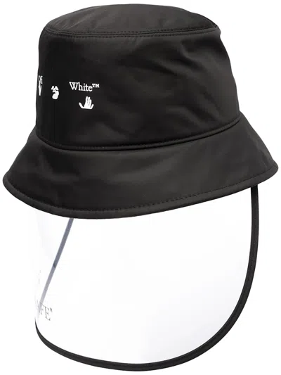 Pre-owned Off-white Offwhite Keep Safe Visor Bucket Hat In Black