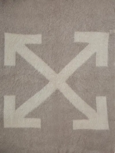 Pre-owned Off-white Offwhite Logo Blanket In Taupe/beige