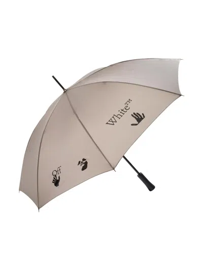 Pre-owned Off-white Offwhite Long Umbrella In Taupe/black