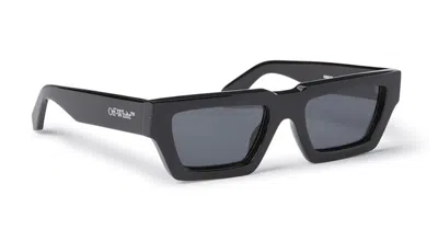 Pre-owned Off-white Offwhite Manchester Sunglasses/fr) In Black/dark Grey/grey (oeri129s24pla0011007