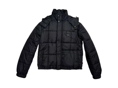 Pre-owned Off-white Offwhite Men's Puffer Jacket In Black