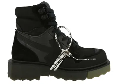 Pre-owned Off-white Offwhite Mens Hiking Sponge Sneakerboot Sneakers In Black