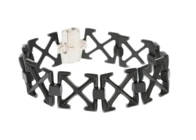 Pre-owned Off-white Offwhite Metal Arrows Bracelet In Black