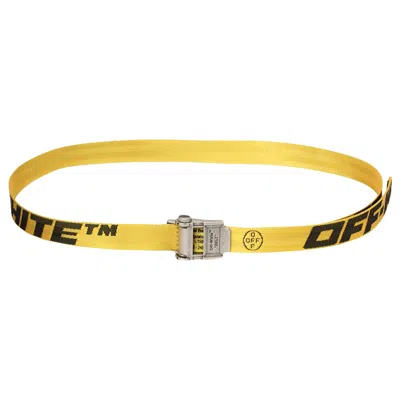 Pre-owned Off-white Offwhite Mini Short 2.0 Industrial Belt In Yellow/black