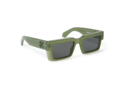 Pre-owned Off-white Offwhite Moberly Square Sunglasses In Olive/dark Grey (oeri114s24pla0015707/fr)