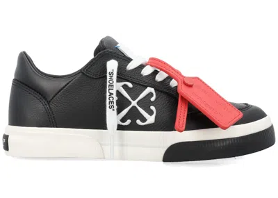 Pre-owned Off-white Offwhite New Low Vulcanized White (women's) Sneakers In Black