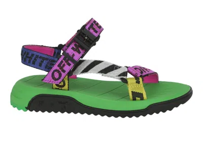 Pre-owned Off-white Offwhite New Trek Sandal (women's) Sneakers In Fuchsia Green
