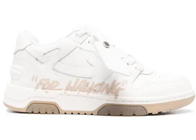 Pre-owned Off-white Offwhite Out Of Office Low "for Walking" White Sand (women's) Sneakers In For Walking White Sand