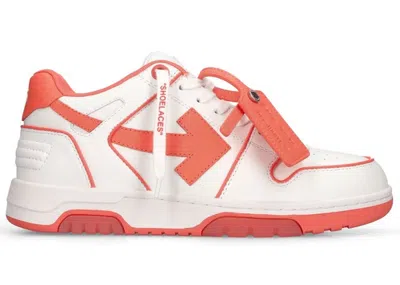 Pre-owned Off-white Offwhite Out Of Office Low Outlined (women's) Sneakers In White Coral Red
