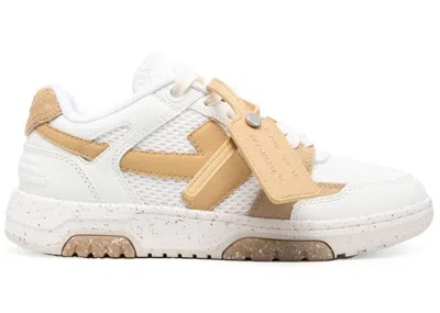 Pre-owned Off-white Offwhite Out Of Office Low Slim (women's) Sneakers In White Beige