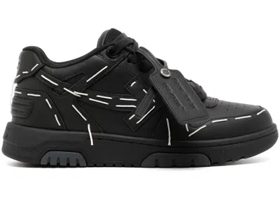 Pre-owned Off-white Offwhite Out Of Office Low (women's) Sneakers In Sartorial Stitching Black Black