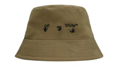 Pre-owned Off-white Offwhite Ow Logo Bucket Hat In Green