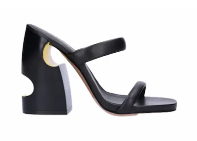 Pre-owned Off-white Offwhite Pop Bulky Nappa Mule (women's) Sneakers In Black