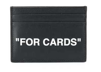 Pre-owned Off-white Offwhite Quote "for Cards" Card Holder In Black