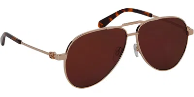 Pre-owned Off-white Offwhite Ruston L Sunglasses/ (oeri122s24met0017664fr) (oeri122s24met0017664 In Gold/brown/brown (oe
