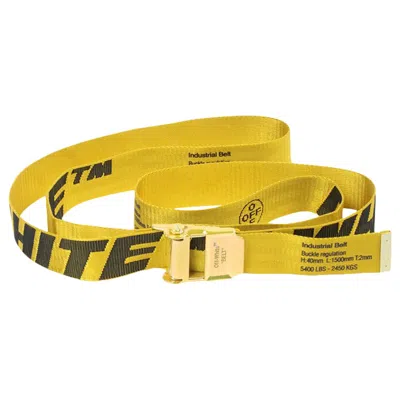 Pre-owned Off-white Offwhite Short 2.0 Industrial Belt In Yellow/black/gold In Multi