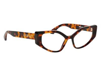 Pre-owned Off-white Offwhite Style 24 Eyeglasses In Havana Blue Light Block (oerj024s23pla0016000/fr)