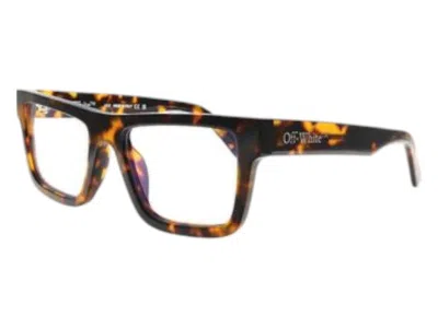 Pre-owned Off-white Offwhite Style 25 Eyeglasses In Havana Blue Light Block (oerj025s23pla0016000/fr)