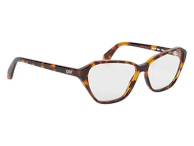 Pre-owned Off-white Offwhite Style 37 Eyeglasses In Havana Blue Light Block (oerj037f23pla0016000/fr)