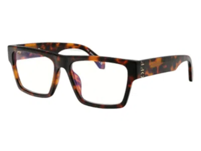 Pre-owned Off-white Offwhite Style 46 Eyeglasses In Havana Blue Light Block (oerj046f23pla0016000/fr)