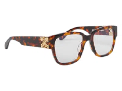 Pre-owned Off-white Offwhite Style 47 Eyeglasses In Havana Blue Light Block (oerj047f23pla0016000/fr)