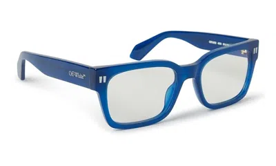 Pre-owned Off-white Offwhite Style 53 Eyeglasses In Blue/clear Lens (oerj053s24pla0014500/fr)