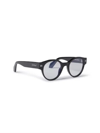 Pre-owned Off-white Offwhite Style 55 Eyeglasses In Black/clear Lens (oerj055s24pla0011000/fr)
