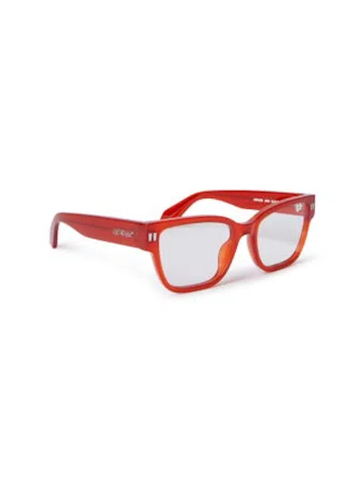 Pre-owned Off-white Offwhite Style 56 Eyeglasses In Red/clear Lens (oerj056s24pla0012500/fr)