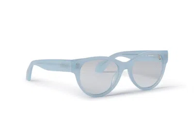 Pre-owned Off-white Offwhite Style 57 Eyeglasses In Light Blue/clear Lens (oerj057s24pla0014000/fr)