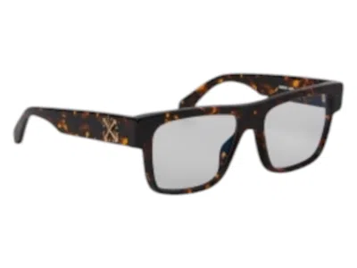 Pre-owned Off-white Offwhite Style 60 Eyeglasses In Havana Blue Light Block (oerj060s24pla0016000/fr)