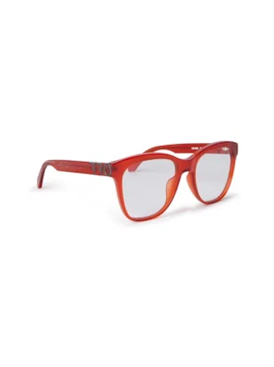 Pre-owned Off-white Offwhite Style 69 Eyeglasses In Red/clear Lens (oerj069s24pla0012500/fr)