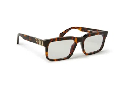 Pre-owned Off-white Offwhite Style 70 Eyeglasses In Havana (oerj070s24pla0016000) In Brown