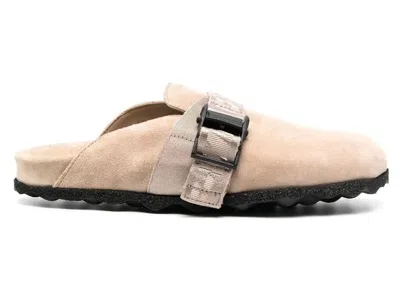 Pre-owned Off-white Offwhite Suede Industrial Belt Sabot (women's) Sneakers In Sand