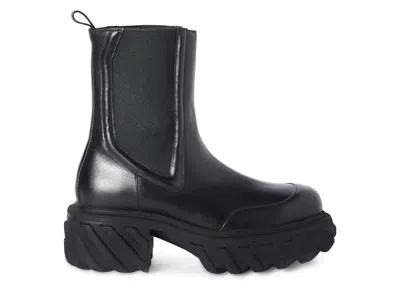Pre-owned Off-white Offwhite Tractor Motor Chelsea Boot (women's) Sneakers In Black