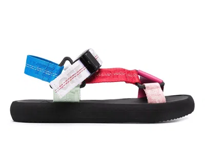 Pre-owned Off-white Offwhite Trek Flatform Sandals (women's) Sneakers In Black