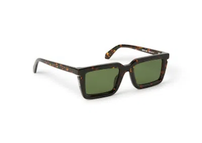 Pre-owned Off-white Offwhite Tucson Square Sunglasses In Tucson Havana/green (oeri113s24pla0016055/fr)
