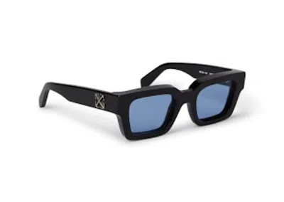 Pre-owned Off-white Offwhite Virgil Square Sunglasses In Black/light Blue (oeri126s24pla0011040/fr)