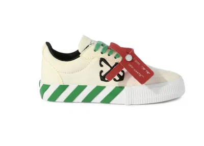Pre-owned Off-white Offwhite Vulc Low (kids) Sneakers In Off White/green
