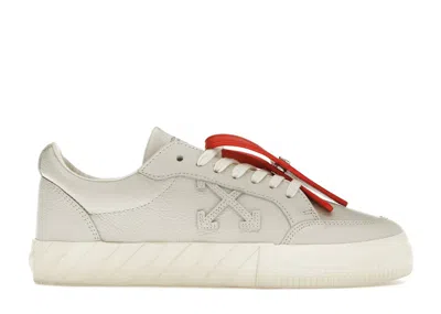 Pre-owned Off-white Offwhite Vulcanized Low Calf Leather (women's) Sneakers In Beige In Sand