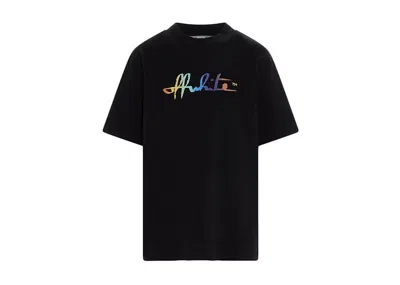 Pre-owned Off-white Offwhite Women's Rainbow Tomboy Tshirtin Black