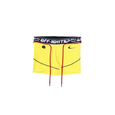 Pre-owned Off-white Offwhite X Nike Women's Training Shorts In Opti Yellow