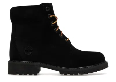 Pre-owned Off-white Offwhite X Timberland Velvet (women's) Sneakers In Black