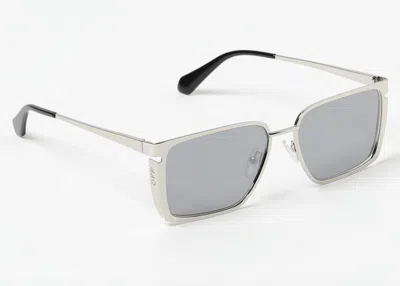 Pre-owned Off-white Offwhite Yoder Sunglasses In Silver/dark Grey (oeri121s24met0017272/fr)