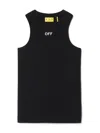 Off-white Off Stamp Clear Ribbed Tank Black - Whit In Black  