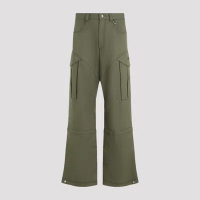 OFF-WHITE MEN OLIVE COTTON STRAIGHT CARGO PANT, 30 LUXURY PANTS FOR MEN DARVEYS