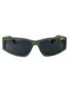 Off-white Olive Green Acetate Sunglasses In Green