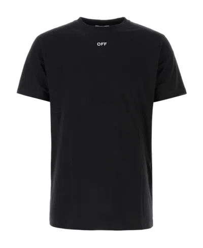 OFF-WHITE OFF-WHITE LOGO EMBROIDERED CREWNECK T-SHIRT