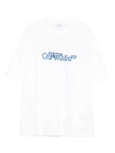 Off-white Cloudy Arrow Skate Cotton T-shirt In White
