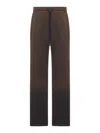 Off-white Cotton Sweatpants With A Degraded Effect In Brown