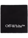Off-white Off White Men Wo Logo Bksh Knit Scarf In Black  